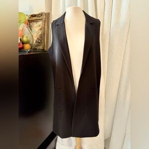 NWT Daily Look DL long sleeveless 2 pocket cardigan vest Sz L